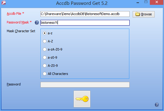 ms access password field mask